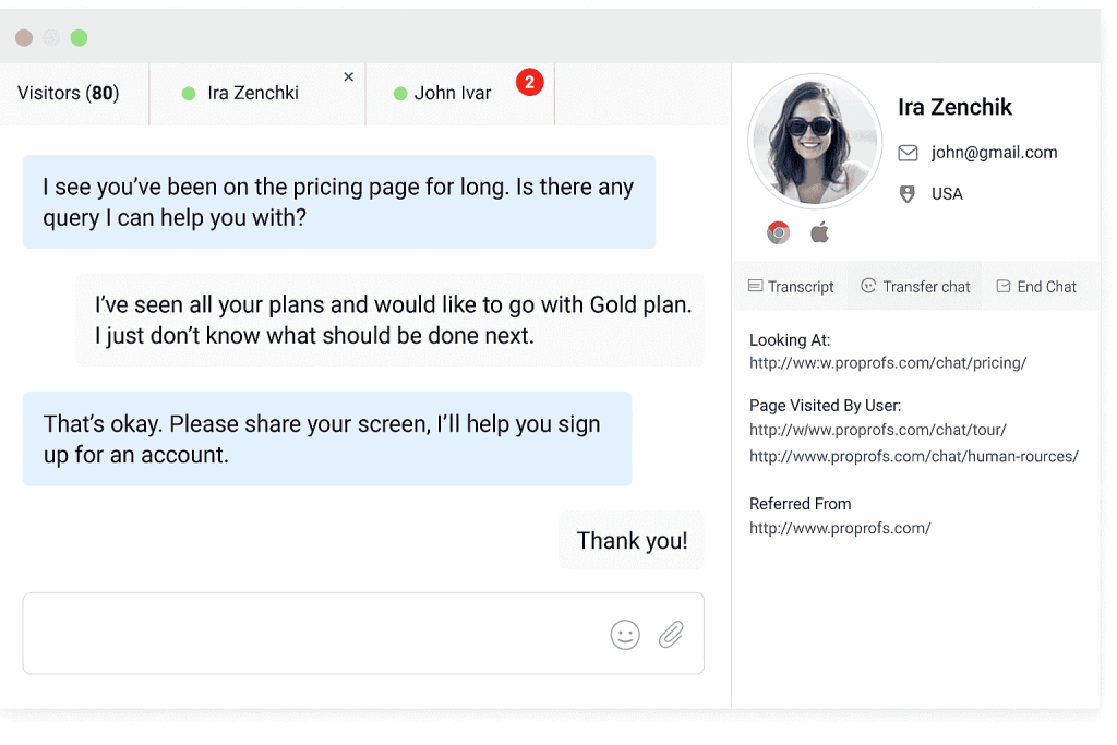 Real time visitor tracking NEW
