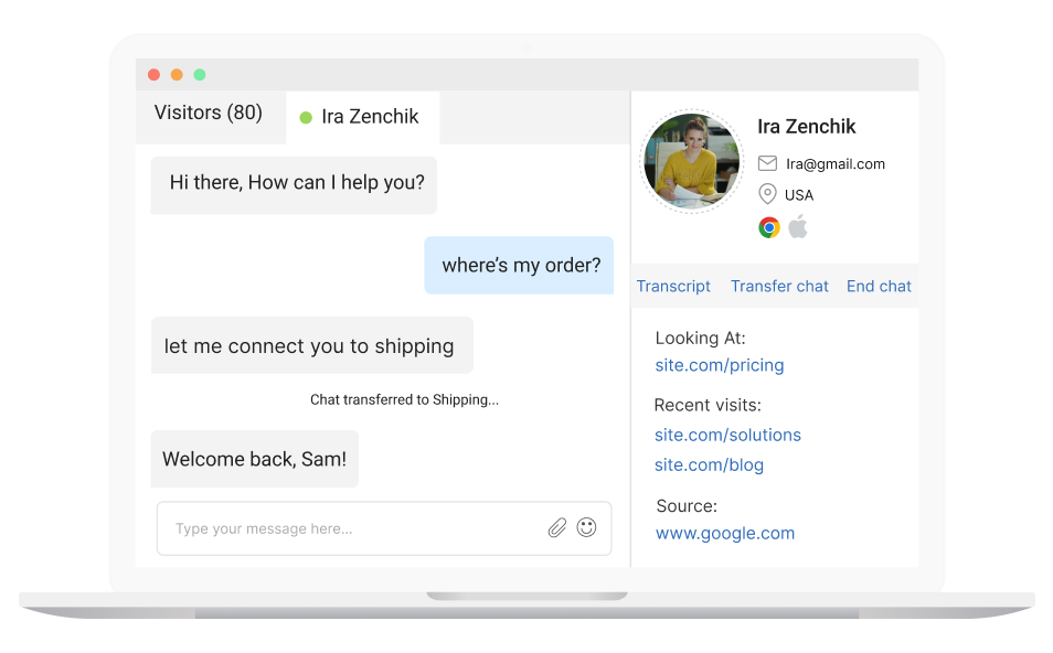 Real time visitor tracking 