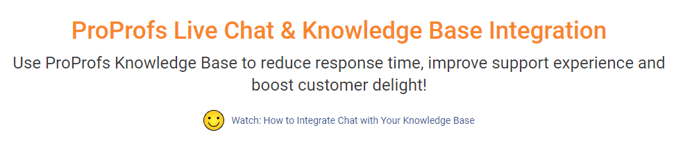 live chat and knowledge base integration