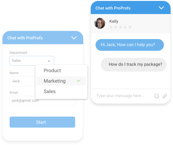 Transferring Live Chat to Concerned Department via chat routing