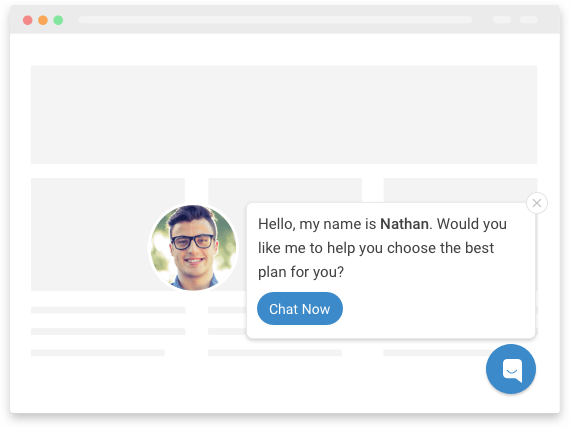 live chat popup