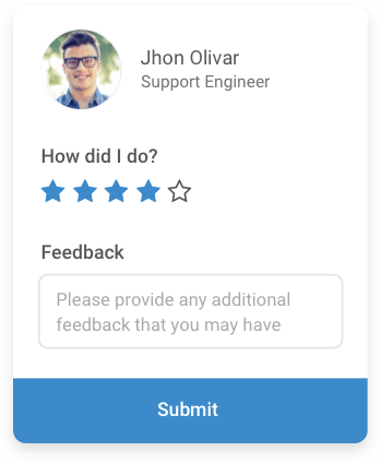 post chat feedback survey