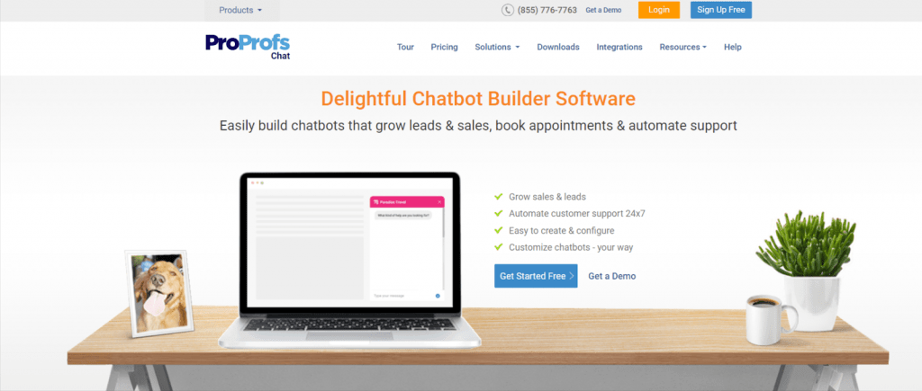 ProProfs Chatbot- create an interactive chatbot for your website