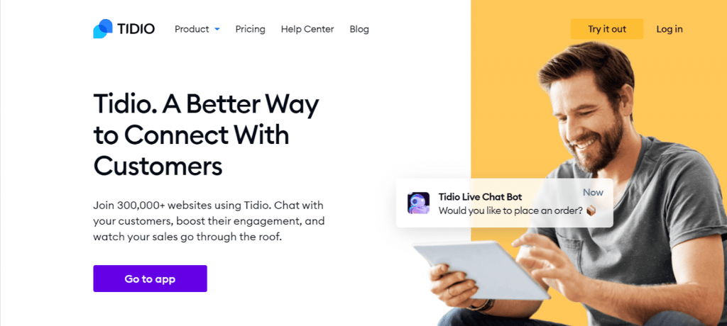 Tidio- one of the fastest-growing live chat providers in the market with magento support