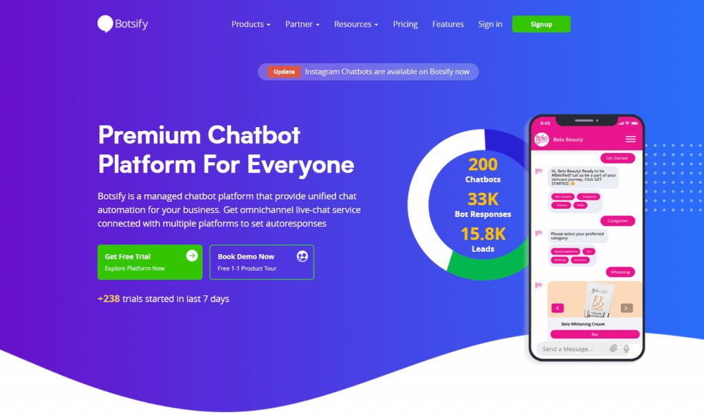 create chatbot for small business using botsify chabot platform