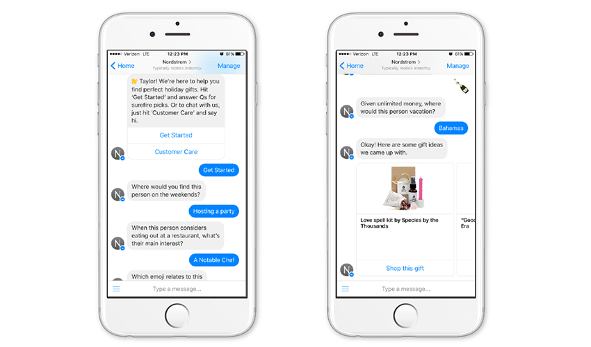 eCommerce store use the chatbots to avoid cart abandonment
