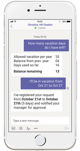 Chatbots for hr services help your employees keep track of their leaves in no time.