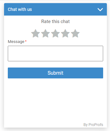 post chat survey form by proprofschat