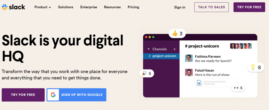 Slack- versatile messaging app