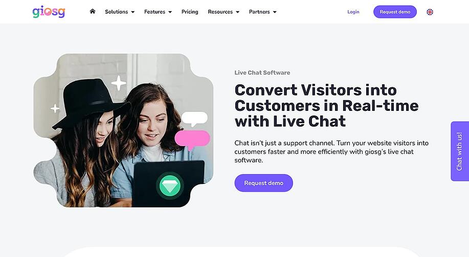 giosg- live chat and chatbot platform