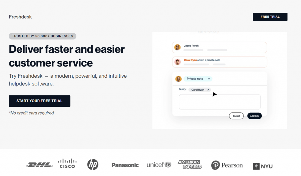 Freshdesk is one of the best customer service software