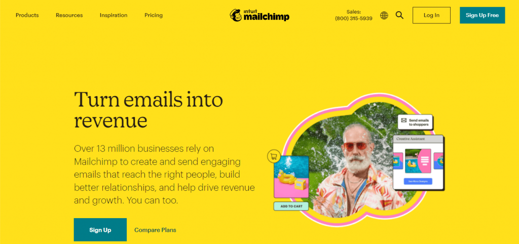 Mailchimp is best customer support system for managing emails.