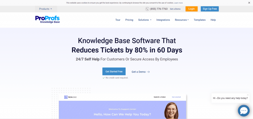 proprofs knowledgebase is a cloud based knowledgebase tool