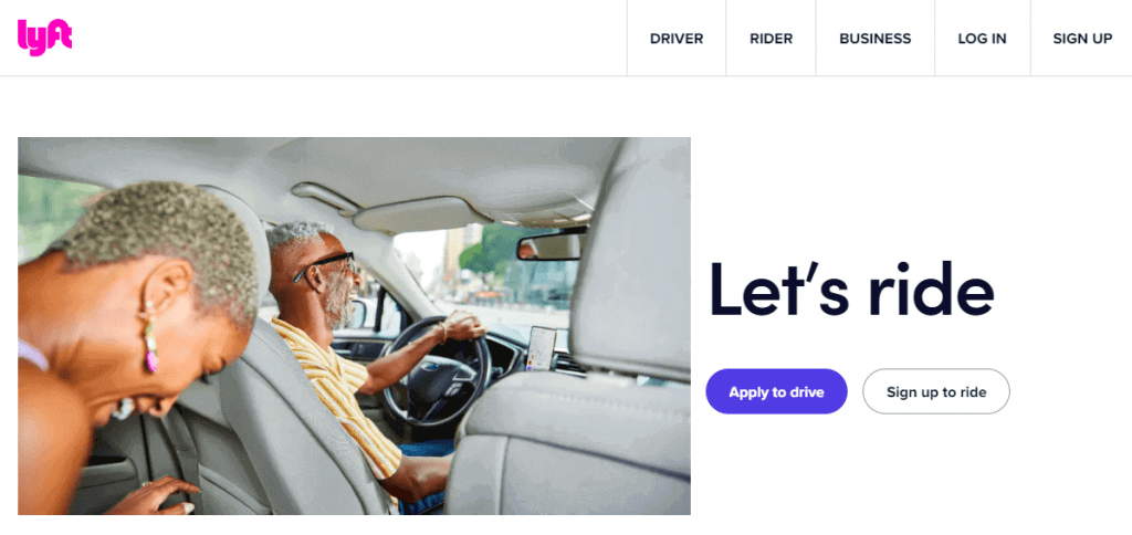 lyft- car renting and bicycle renting platform