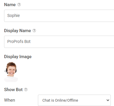 ProProfs Bot Customization