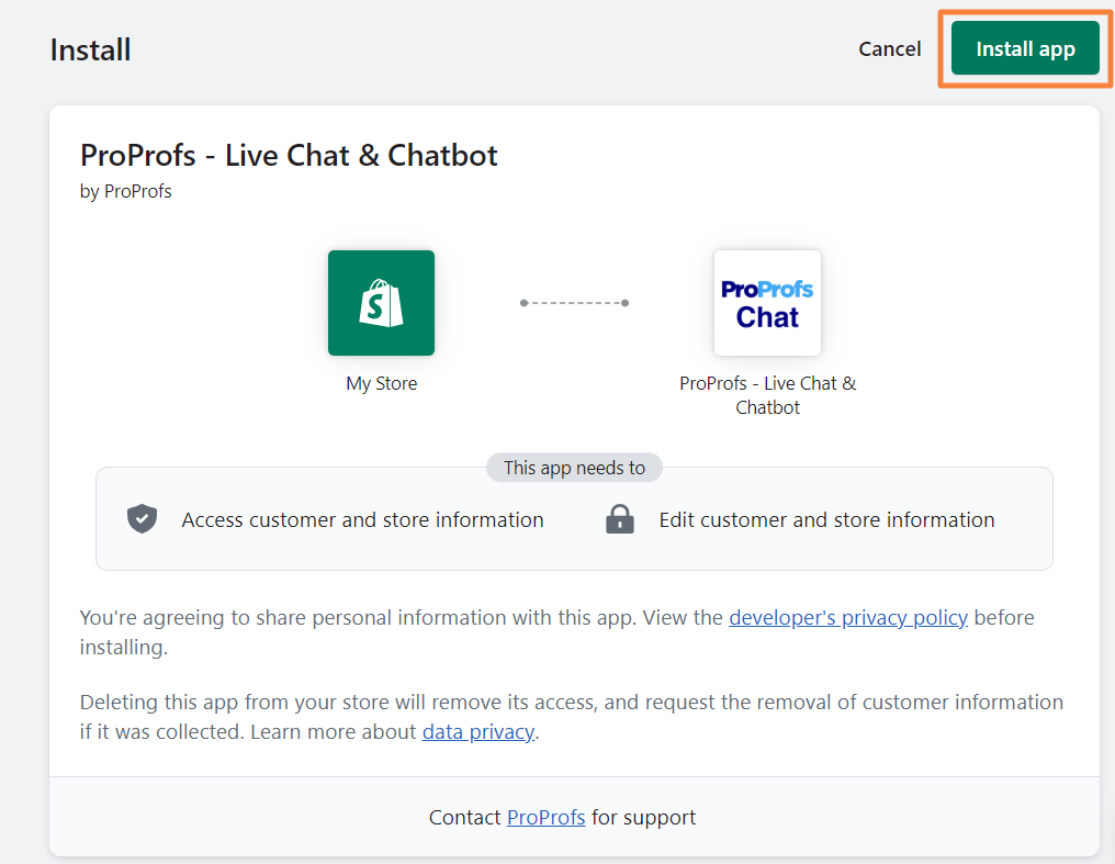 Shopify Live Chat Integration Step 3
