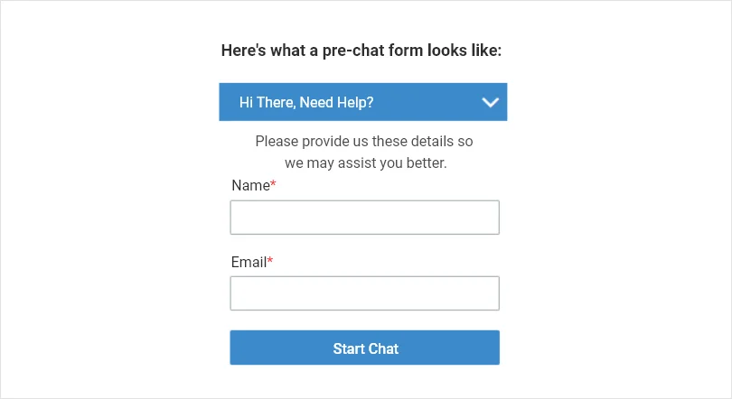 pre chat form