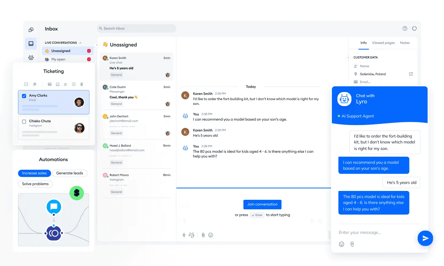 Tidio live chat software