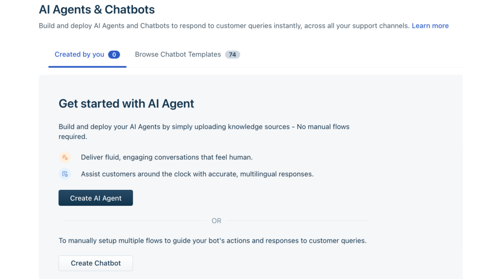 Freshchat-dashboard-chatbot-software