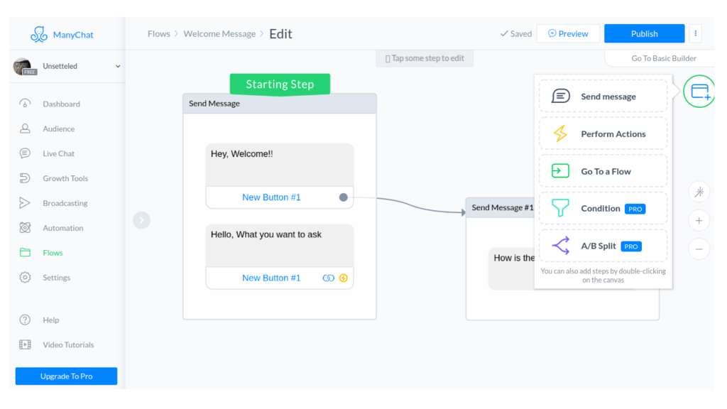 Manychat-dashboard
