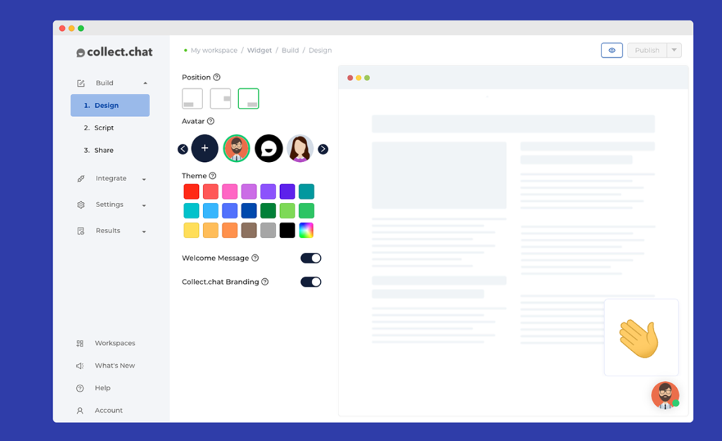 Collect.chat chatbot plugin