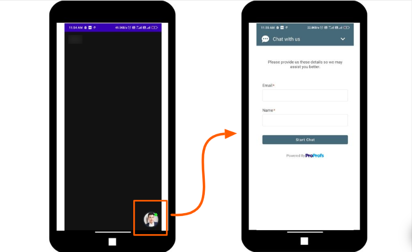 ProProfs Android chatbot
