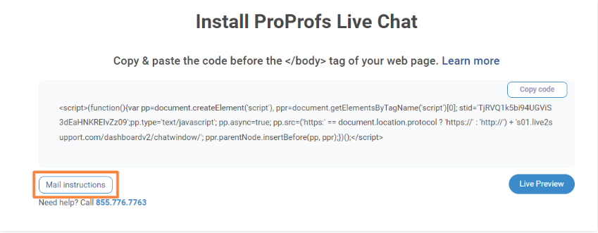 Paste code snippet