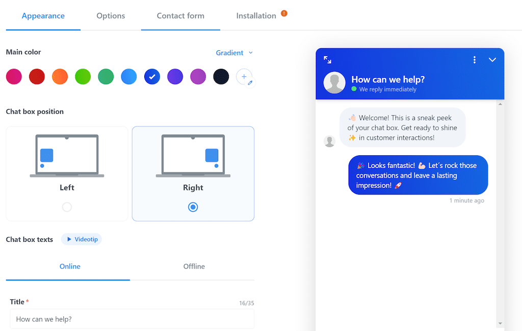 Smartsupp free live chat software