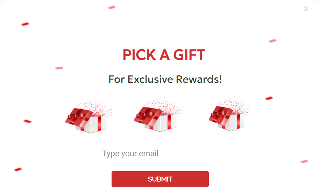 Customer engagement popup 