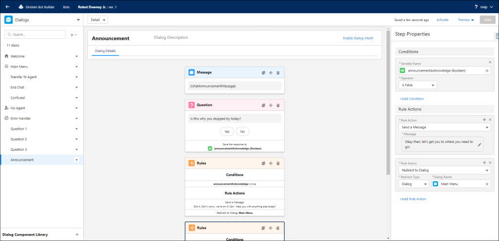 Salesforce Einstein Bot