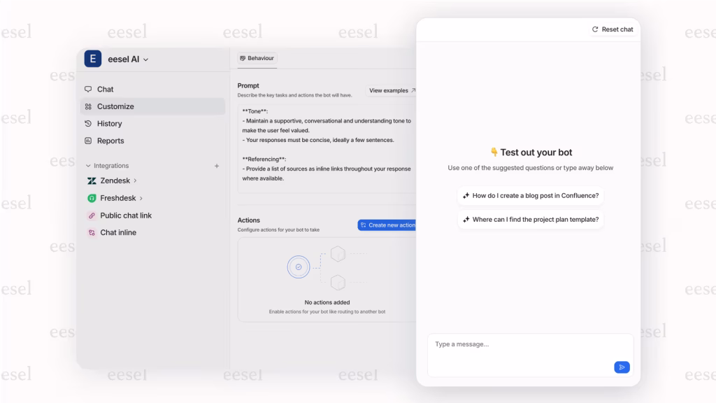 Eesel AI – Best for Adding AI to Your Existing Helpdesk Without Migrating